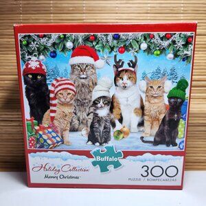 Cat Puzzle Holiday Collection Meowy Buffalo NEW Sealed 300 Pieces Christmas